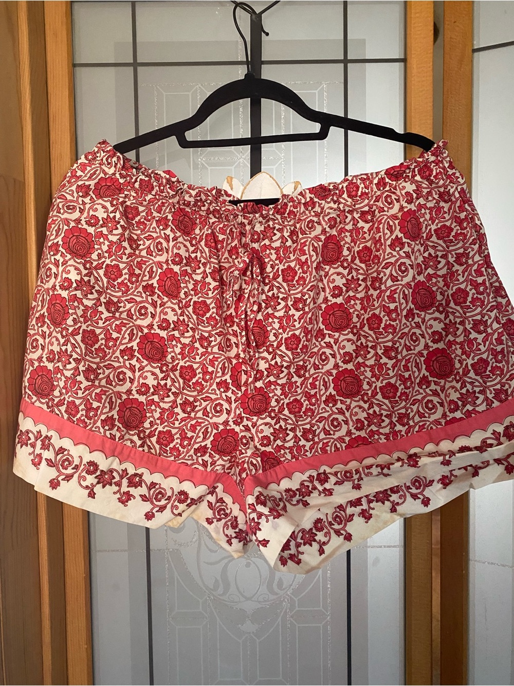 Universal Thread Red Floral High-Waist Drawstring Shorts NWOT